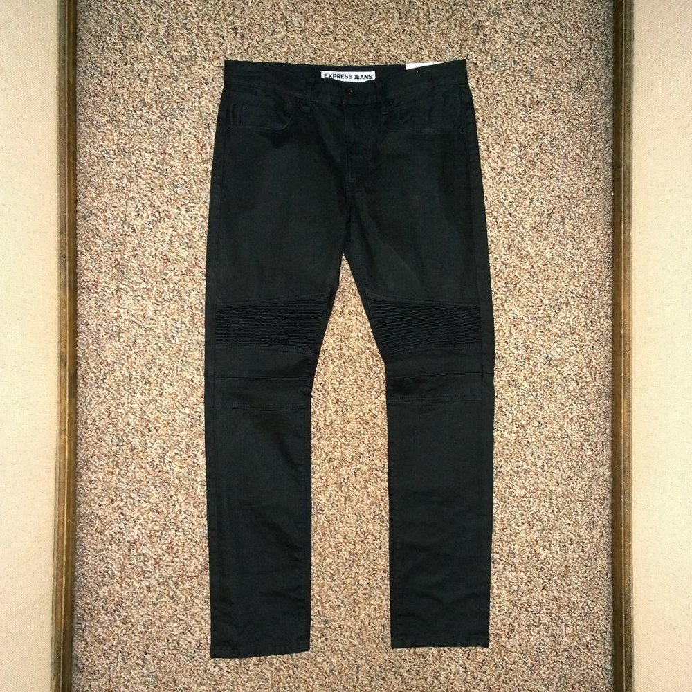 Men's EXPRESS 'Rocco' Motto Jeans